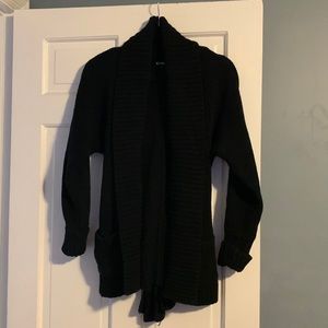 Black wrap sweater
